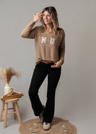 Pantalon flare noir Romy la boutique de lydie
