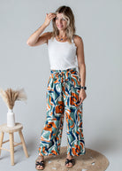 Pantalon Fluide Imprimé Abstrait