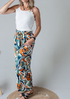 Pantalon Fluide Imprimé Abstrait