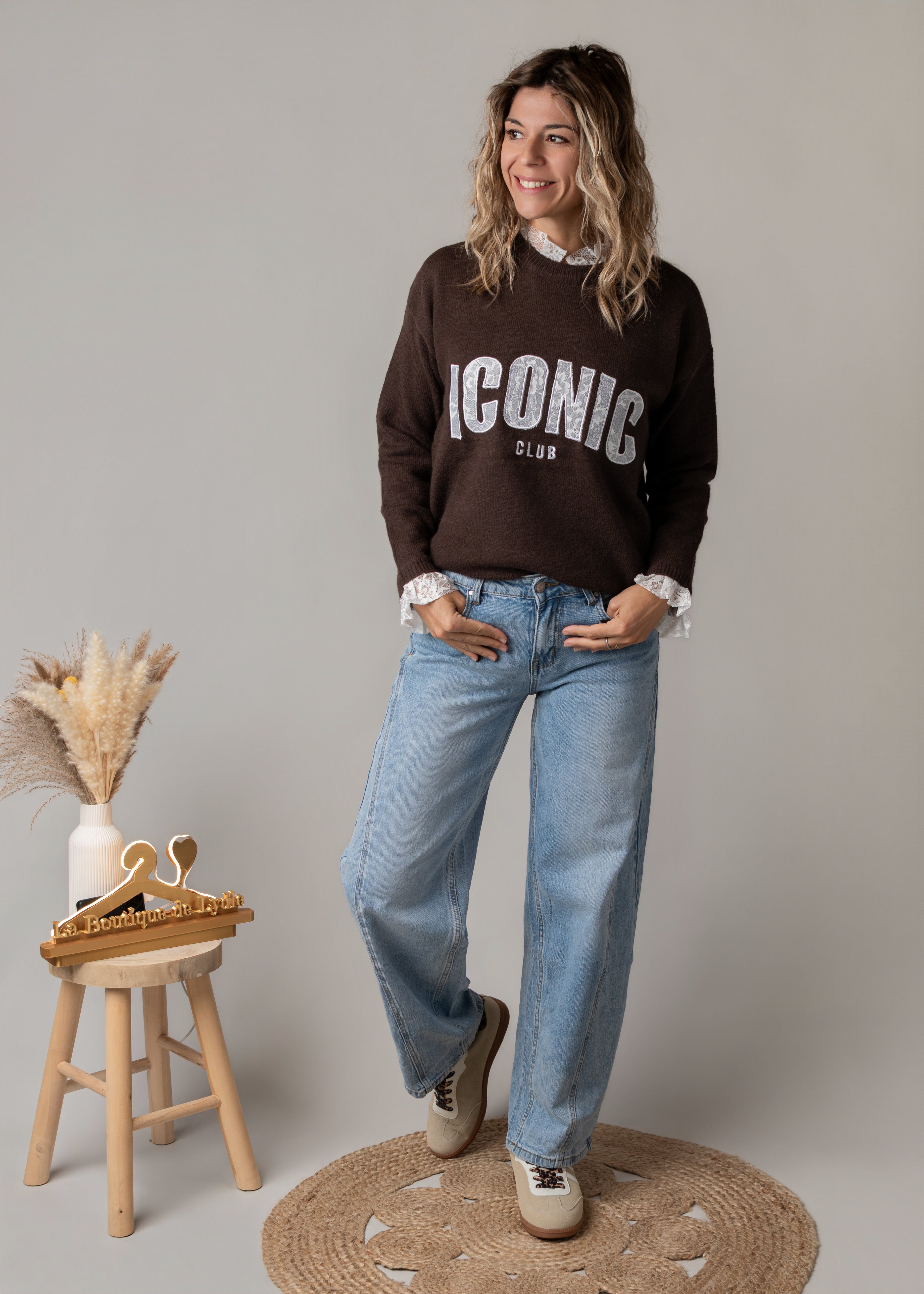 Jean barrel bleu clair 