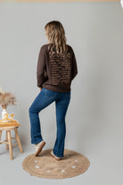 Pull fin chocolat clair Iconic 