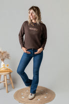 Pull fin chocolat clair Iconic 