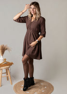 Robe courte chocolat la boutique de lydie