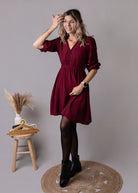 Robe courte bordeaux la boutique de lydie