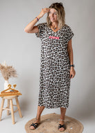 Robe Longue Léopard Femme Iconic