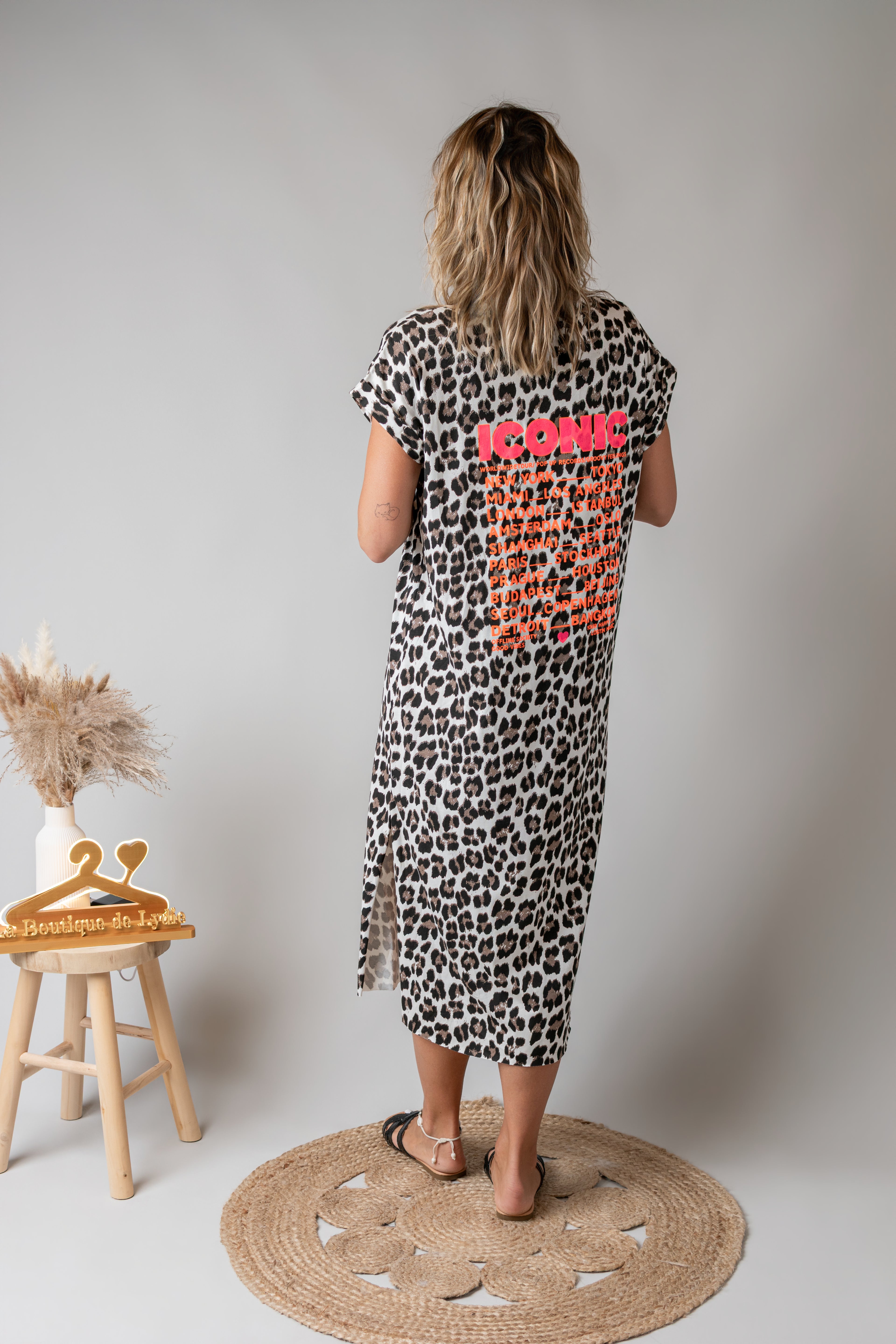 Robe Longue Léopard Femme Iconic
