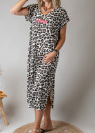 Robe Longue Léopard Femme Iconic