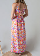 Robe Longue Fleurie Dos Nu 