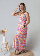 Robe Longue Fleurie Dos Nu la boutique de Lydie