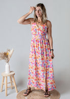 Robe Longue Fleurie Dos Nu 