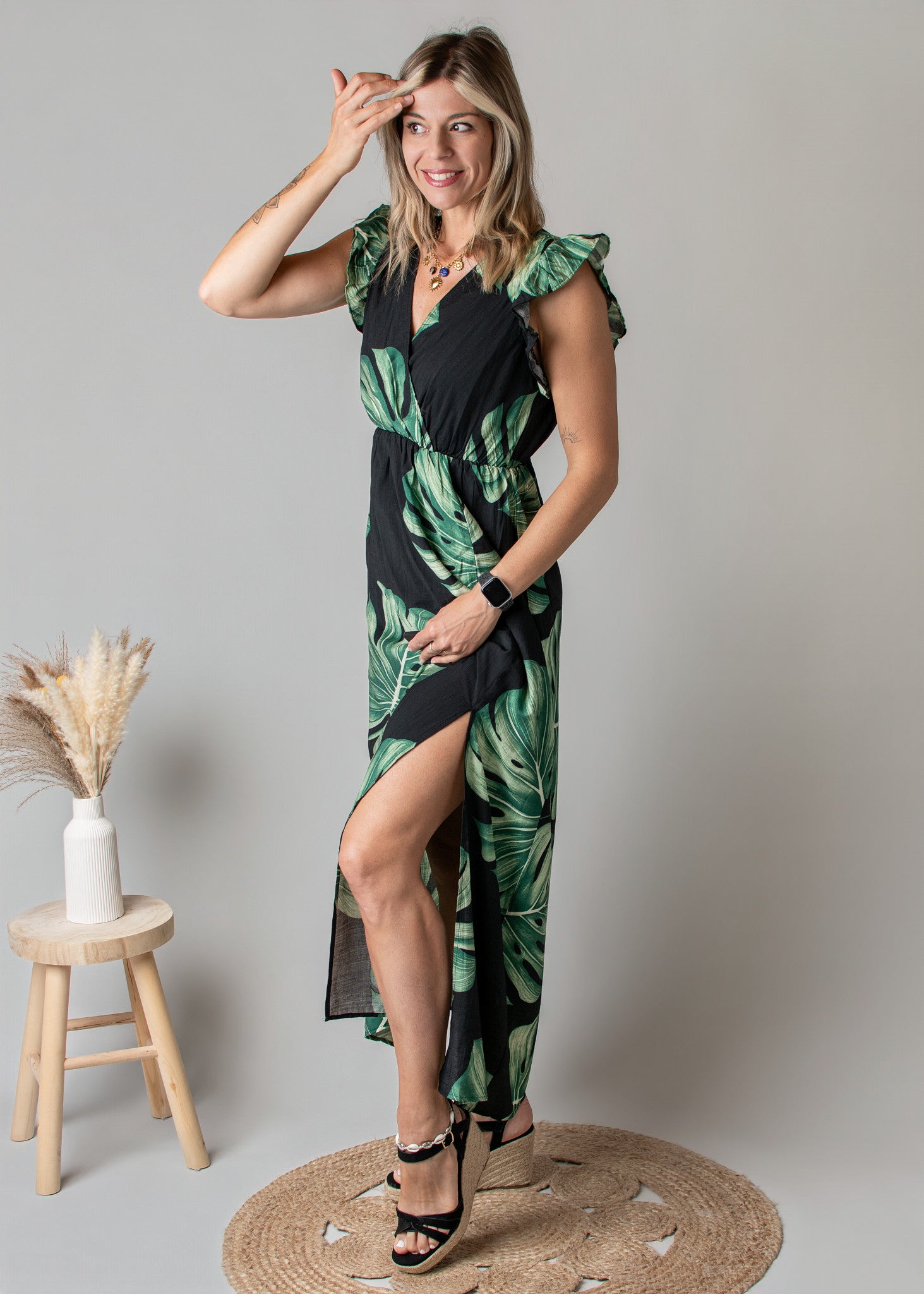 Robe Longue Noire Exotique la boutique de lydie