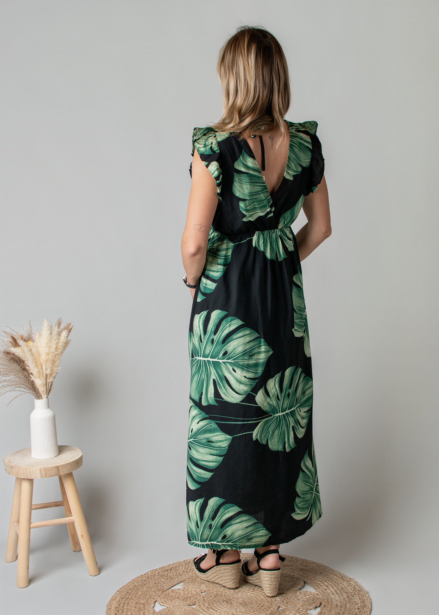 Robe Longue Noire Exotique