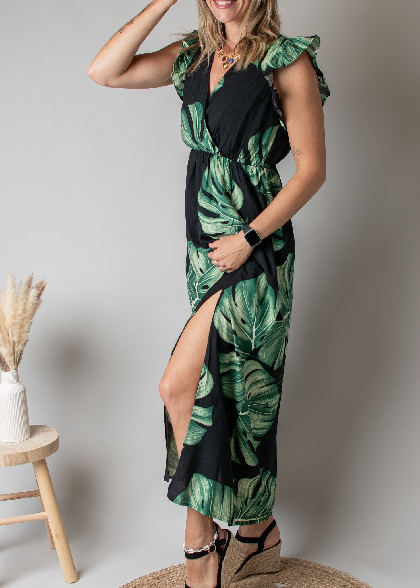 Robe Longue Noire Exotique