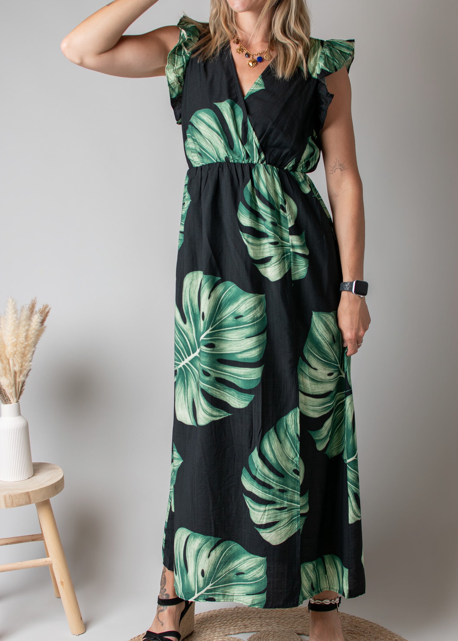Robe Longue Noire Exotique