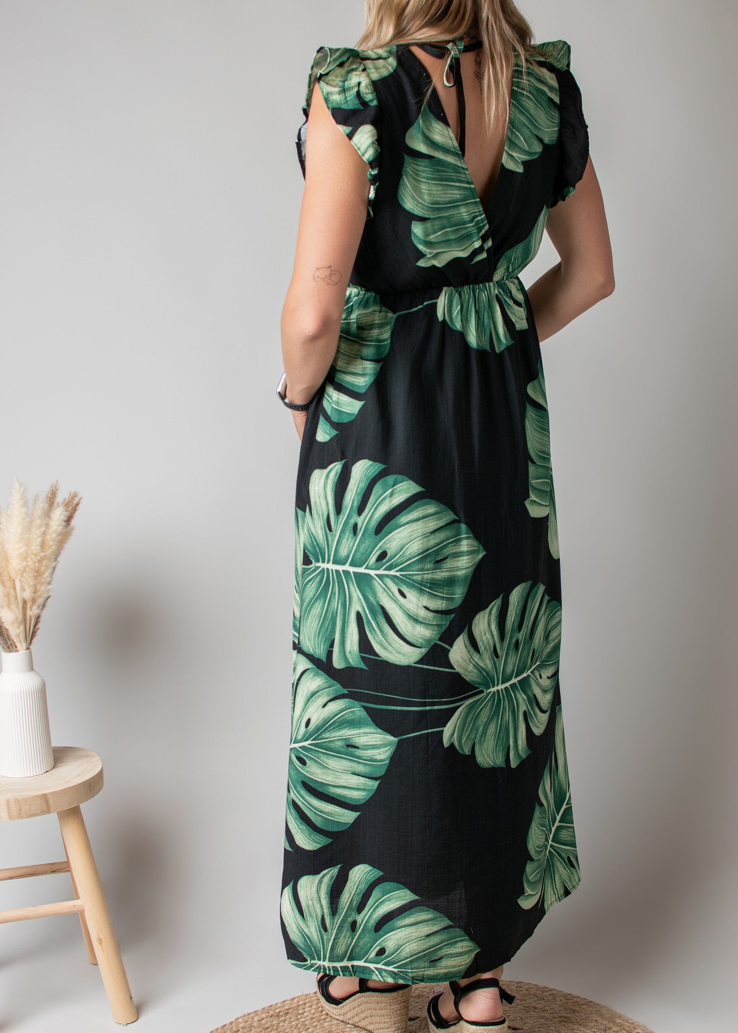 Robe Longue Noire Exotique