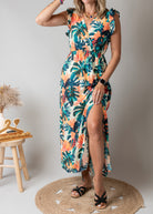 Robe longue bohème tropicale