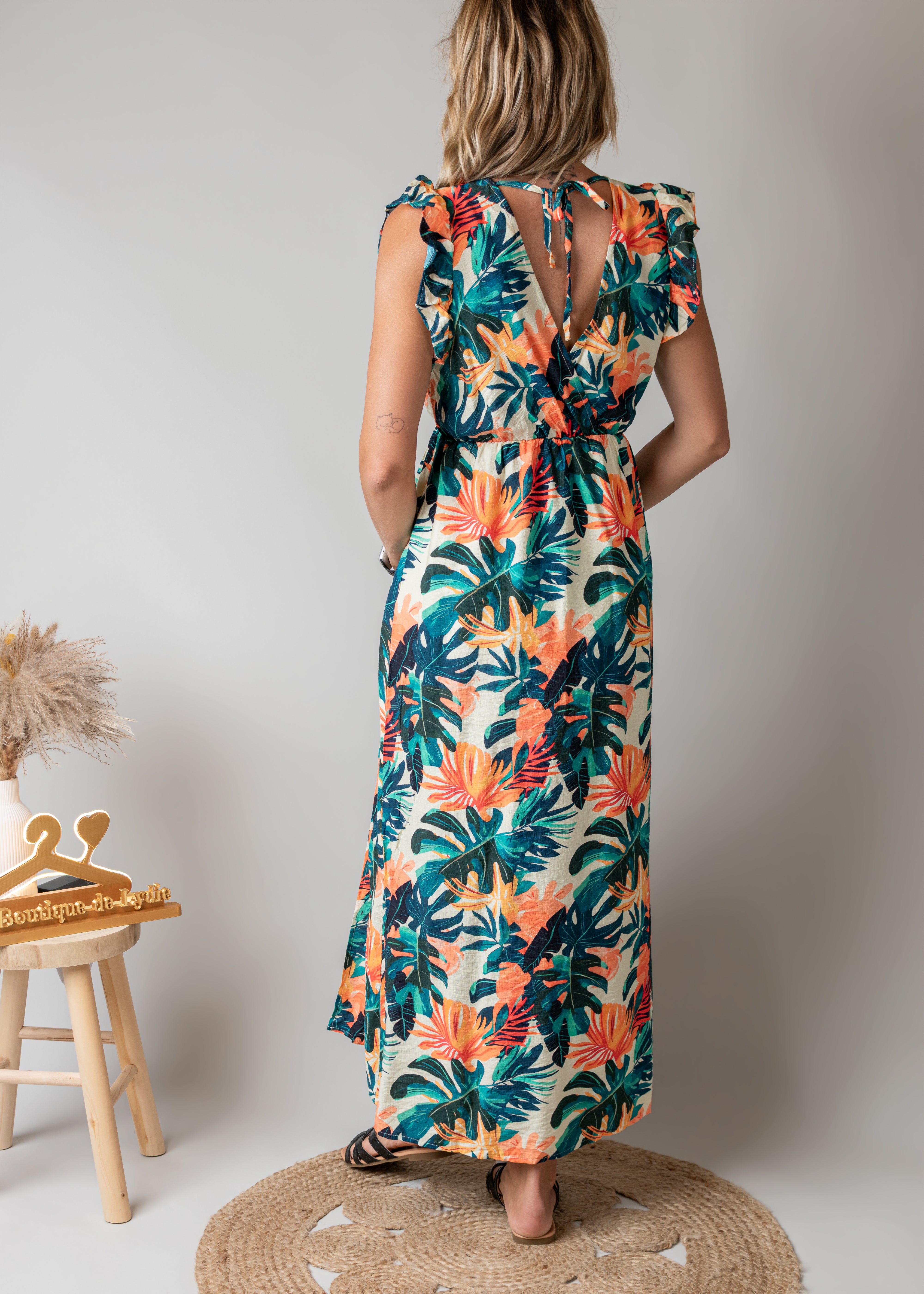 Robe longue bohème tropicale