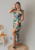 Robe longue bohème tropicale femme la boutique de lydie