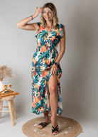 Robe longue bohème tropicale