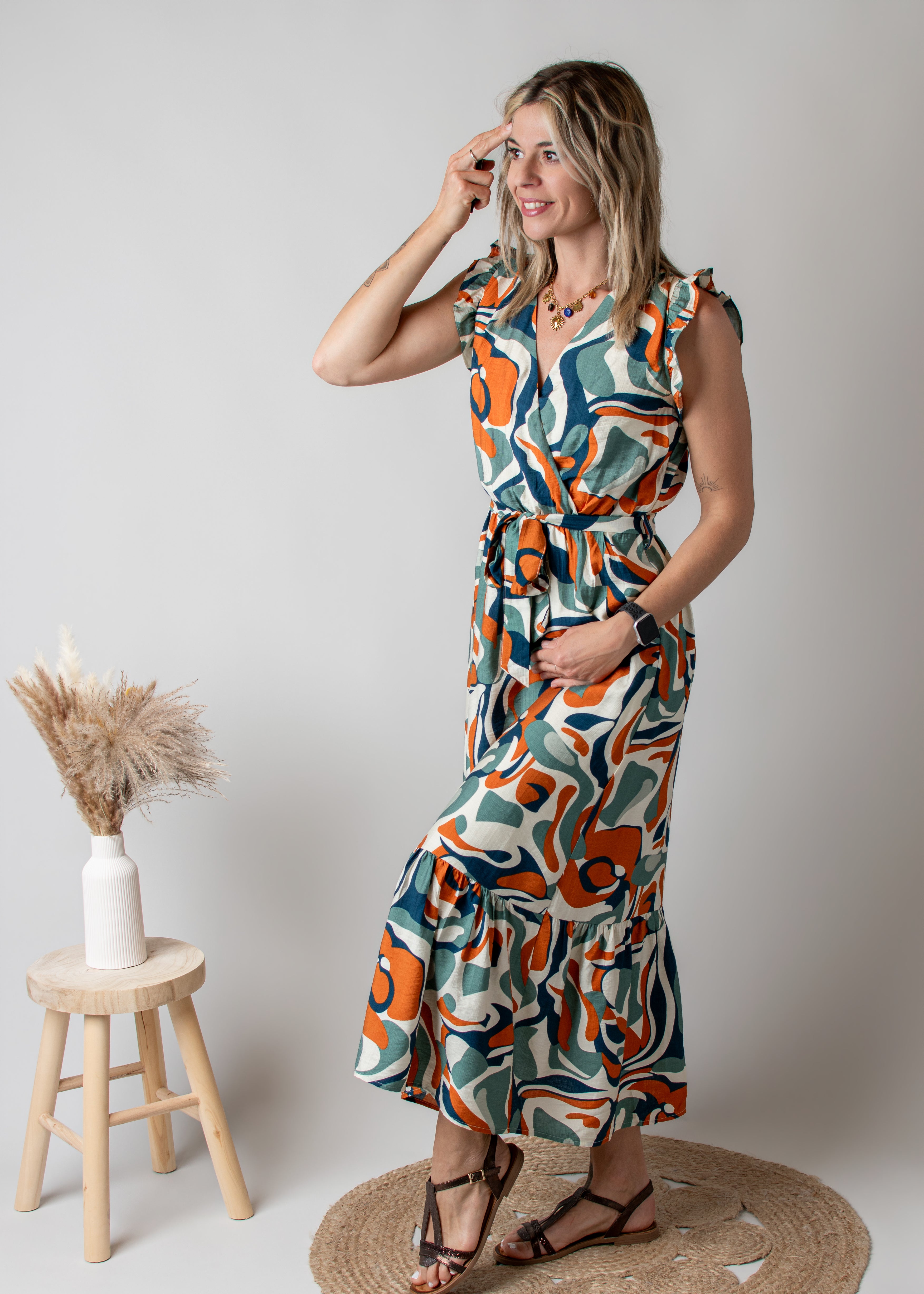Robe Longue Graphique la boutique de lydie