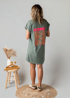 Robe courte t-shirt kaki Iconic la boutique de lydie