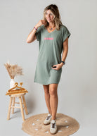 Robe courte t-shirt kaki Iconic
