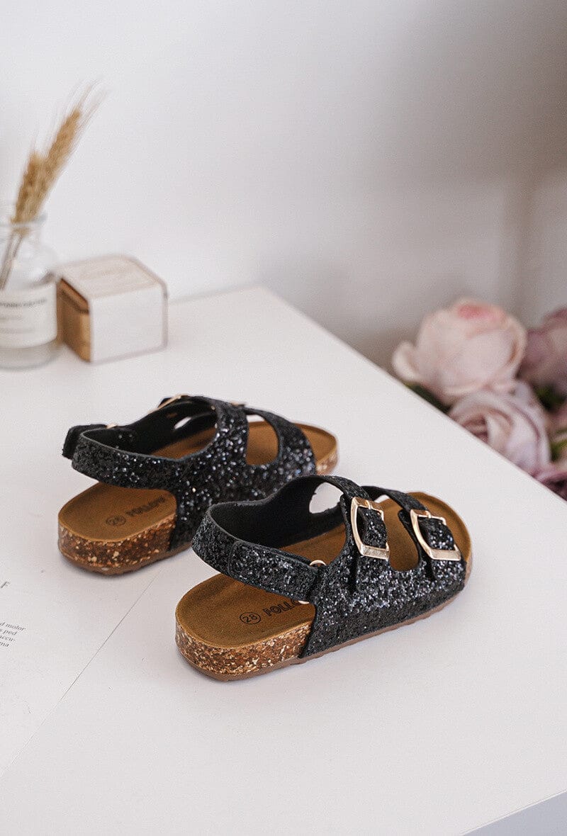 Sandale noires pailleté enfant
