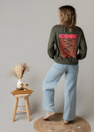 Sweat fin kaki Iconic