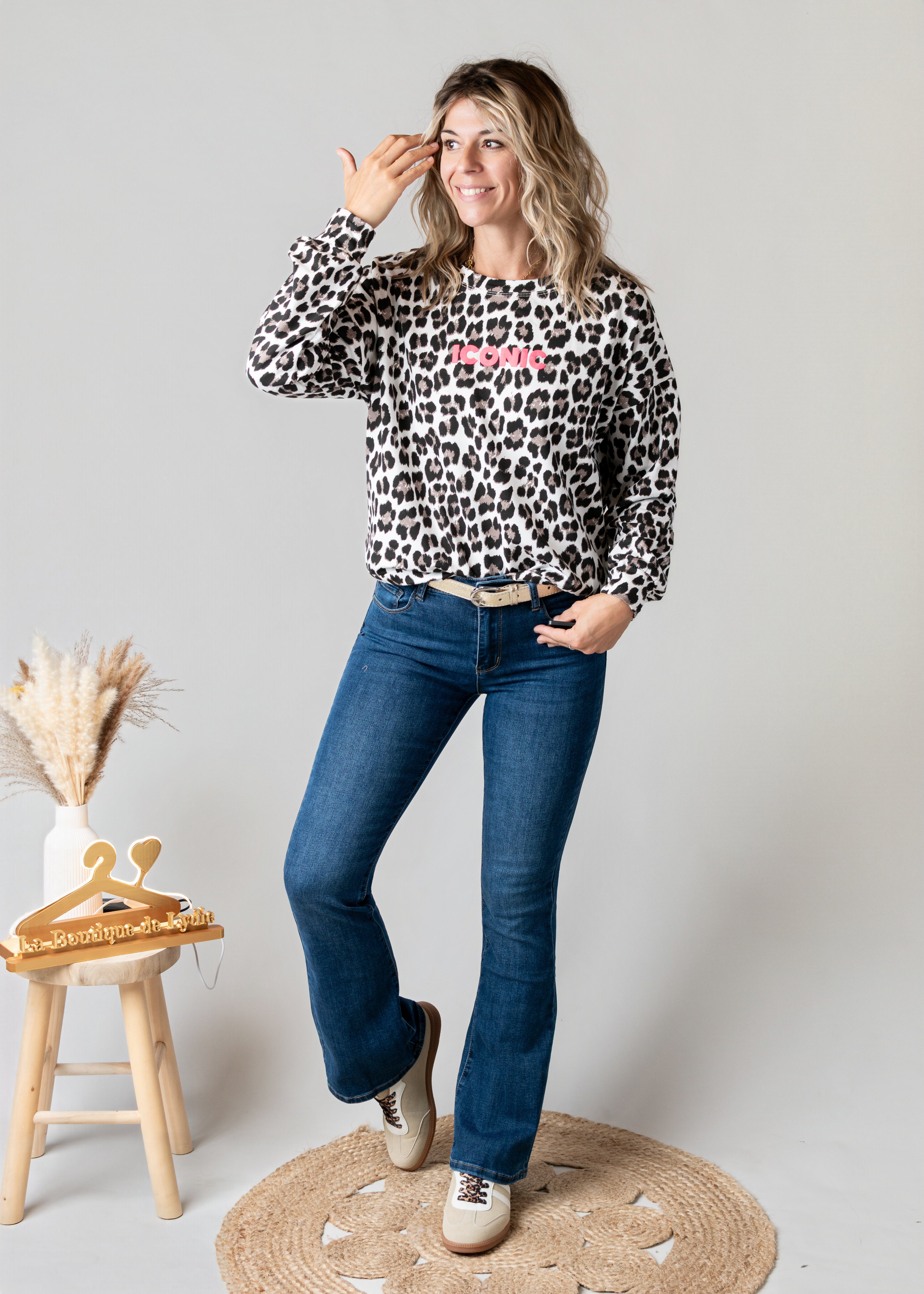 Sweat fin léopard Iconic la boutique de lydoe