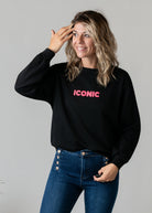 Sweat fin noir Iconic la boutique de lydie