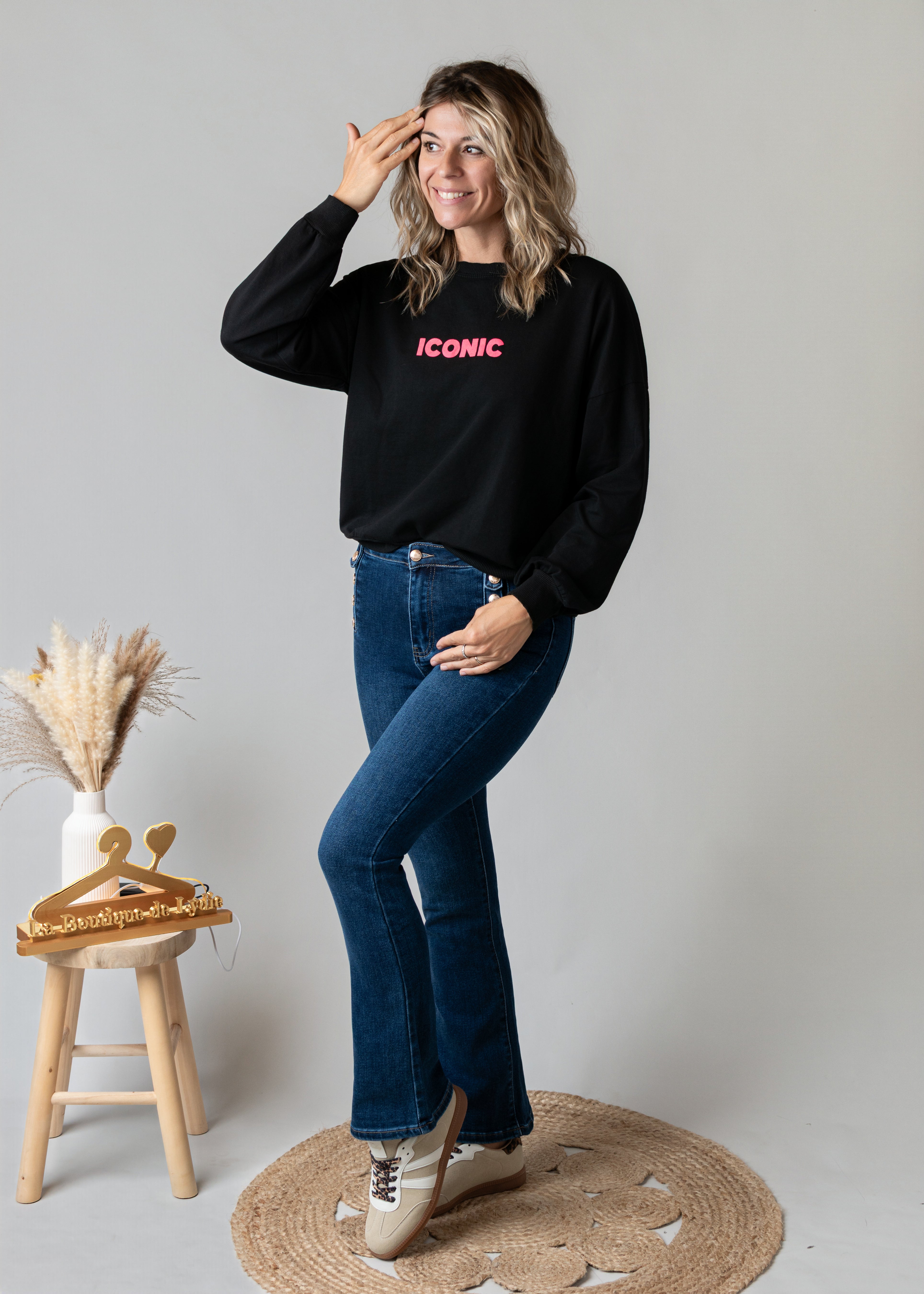 Sweat fin noir Iconic 