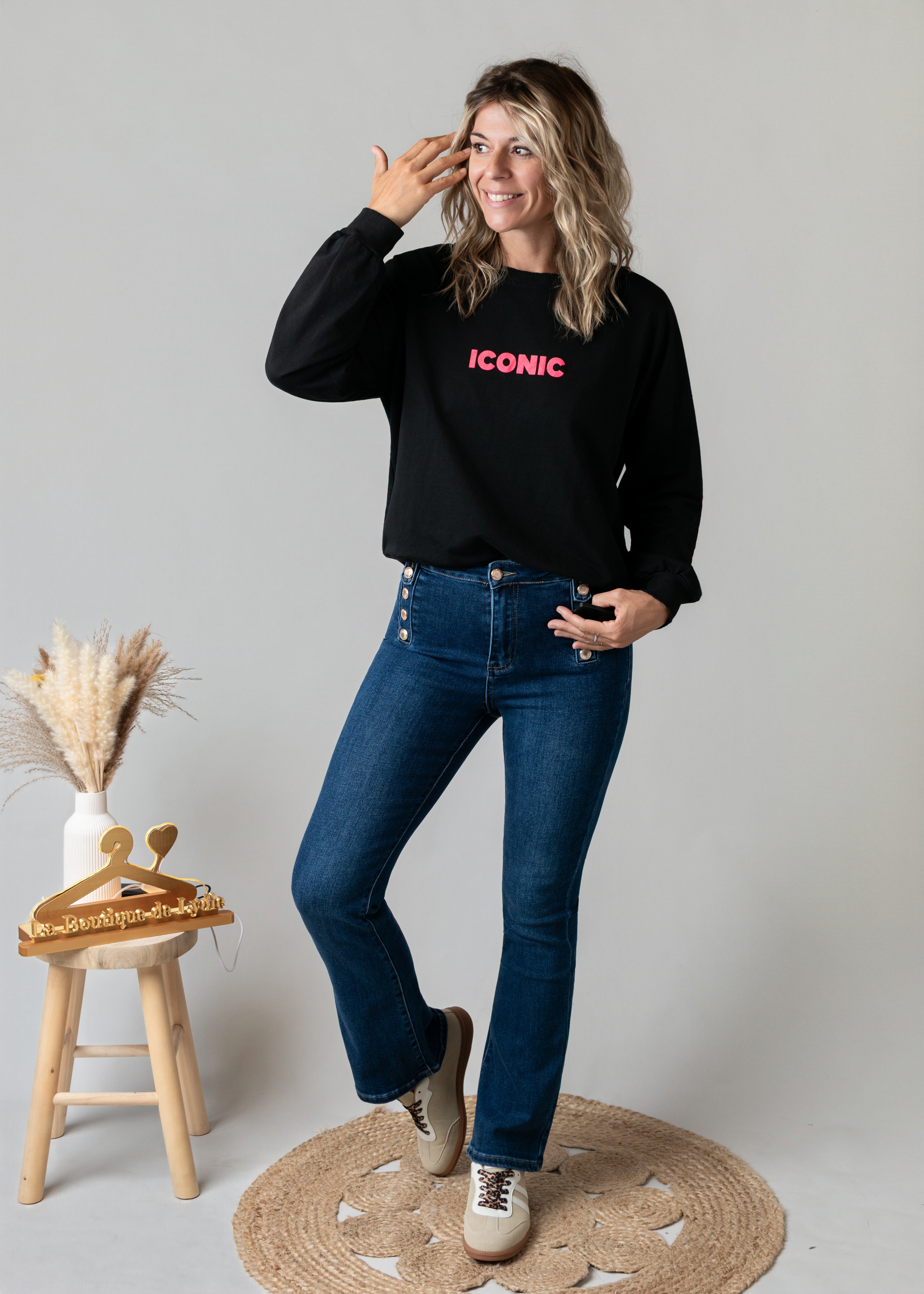 Sweat fin noir Iconic 