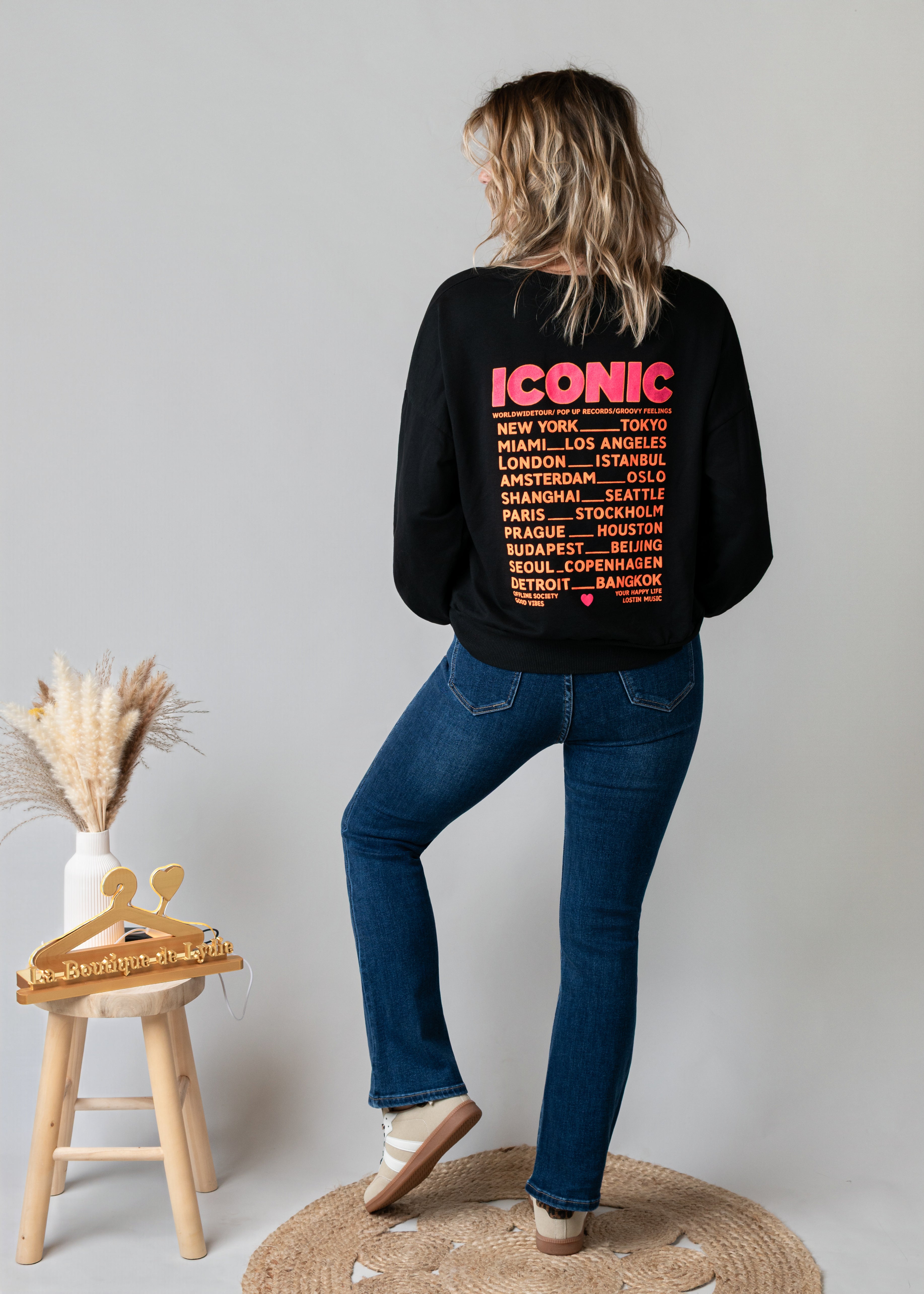 Sweat fin noir Iconic 