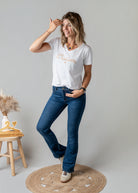 T-shirt blanc brodé doré Bichette
