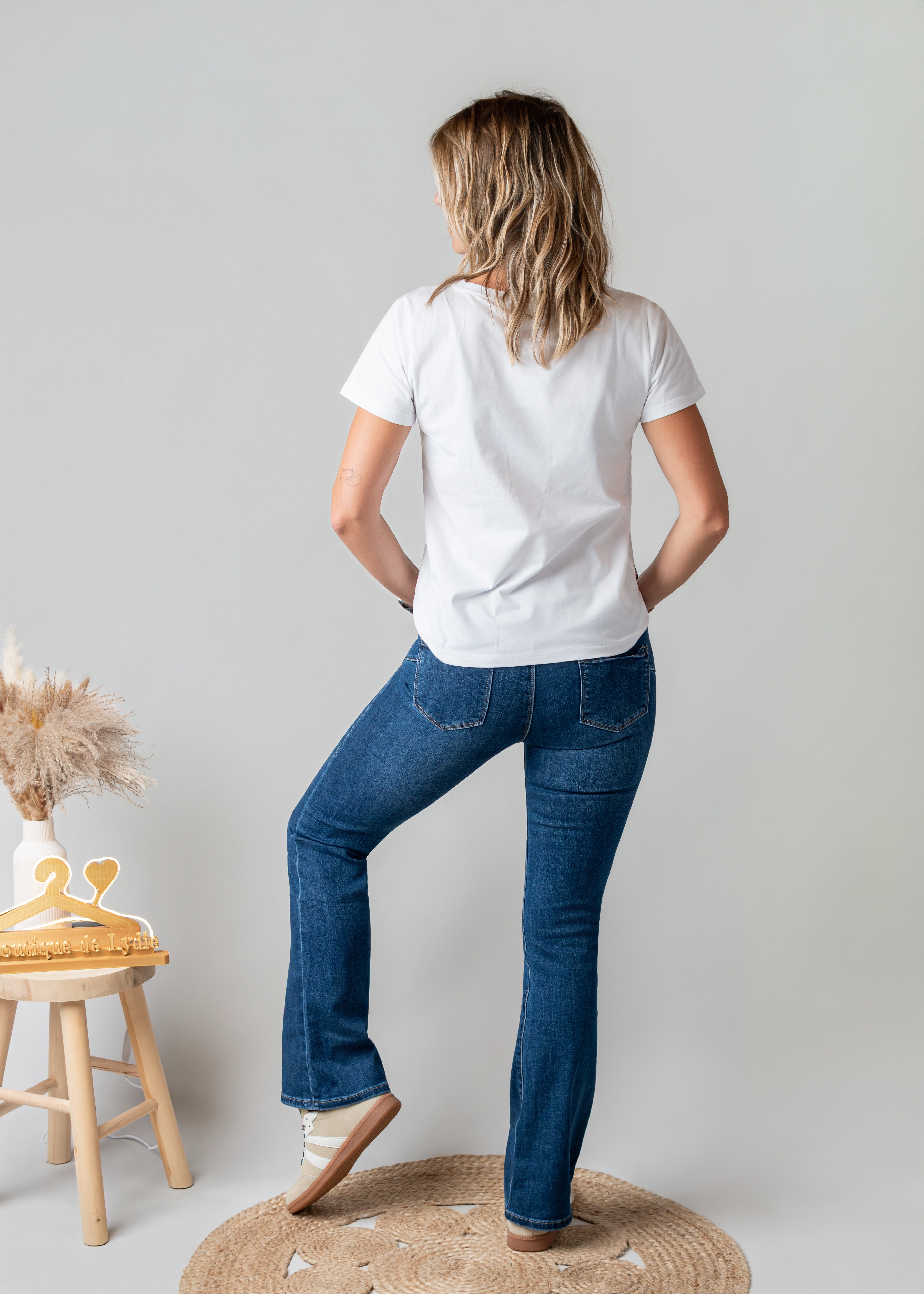 T-shirt blanc brodé doré Bichette