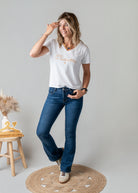 T-shirt blanc brodé doré Bichette