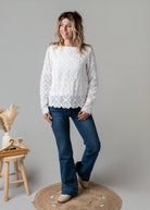 Top blanc dentelle doublé