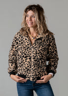 Veste zippée bouclée léopard boutique de Lydie