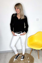 Charger l&#39;image dans la galerie, Pantalon skinny blanc femme la boutique de lydie
