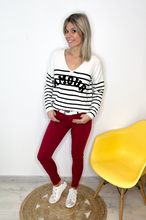 Charger l&#39;image dans la galerie, Pantalon skinny rouge carmin la boutique de Lydie
