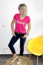 Charger l&#39;image dans la galerie, T-shirt rose imprimé Liberty la boutique de lydie
