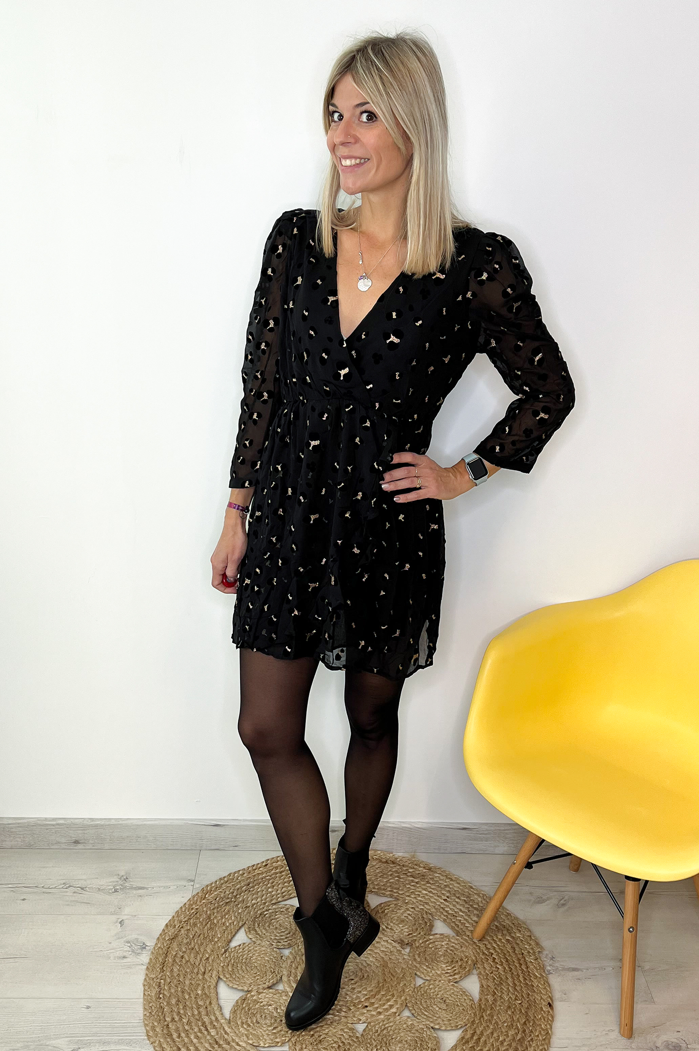 robe noire léopard la boutique de lydie