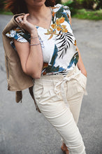 Charger l&#39;image dans la galerie, Pantalon Paper bag beige clair la boutique de lydie
