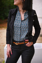 Perfecto en Suédine noir la boutique de lydie