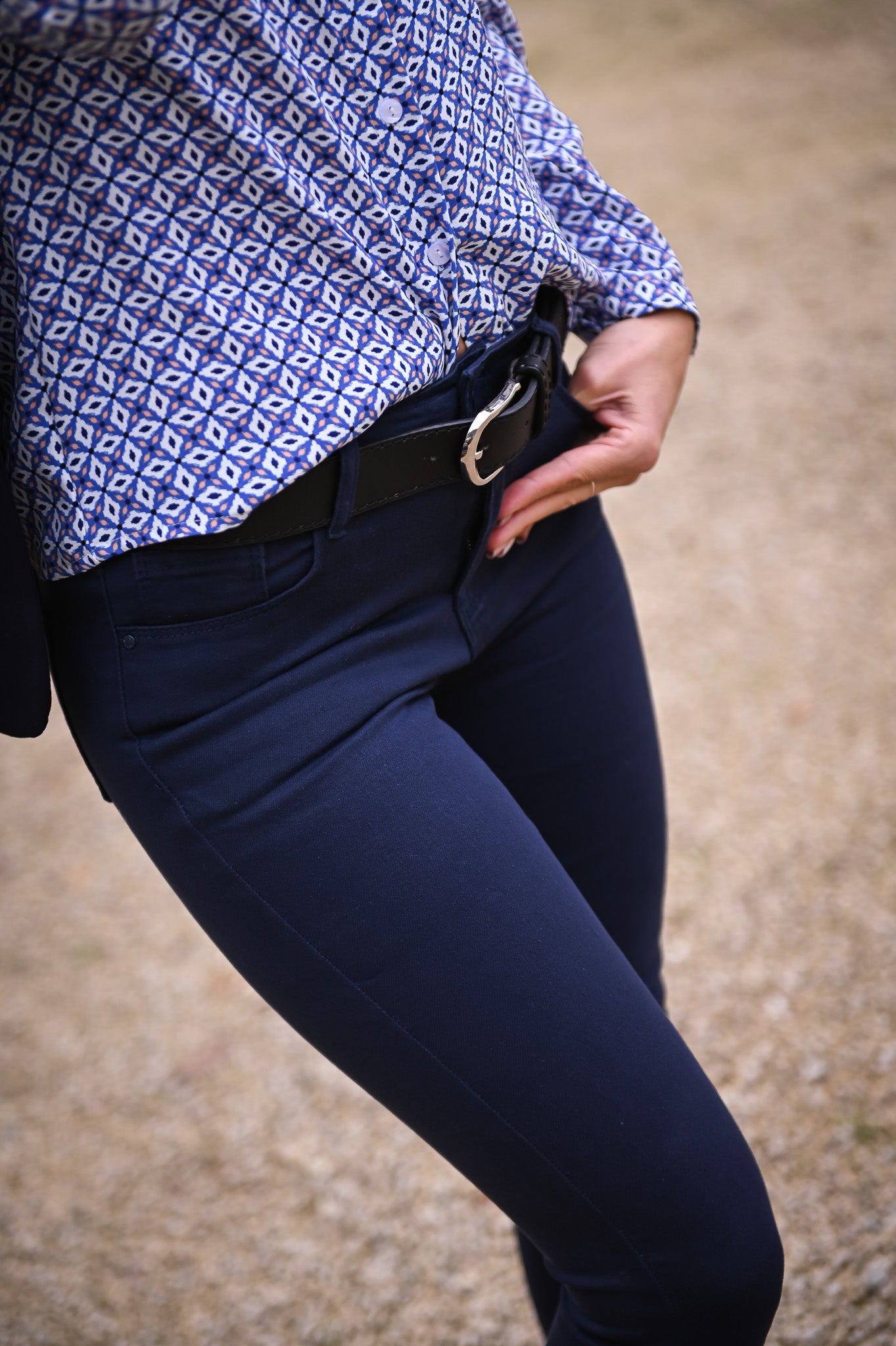 Pantalon skinny Marine femme